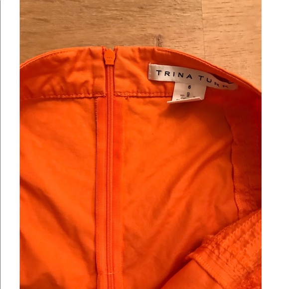 Trina Turk Cera Mandarine Orange Shorts sz 6 EUC - Picture 7 of 8